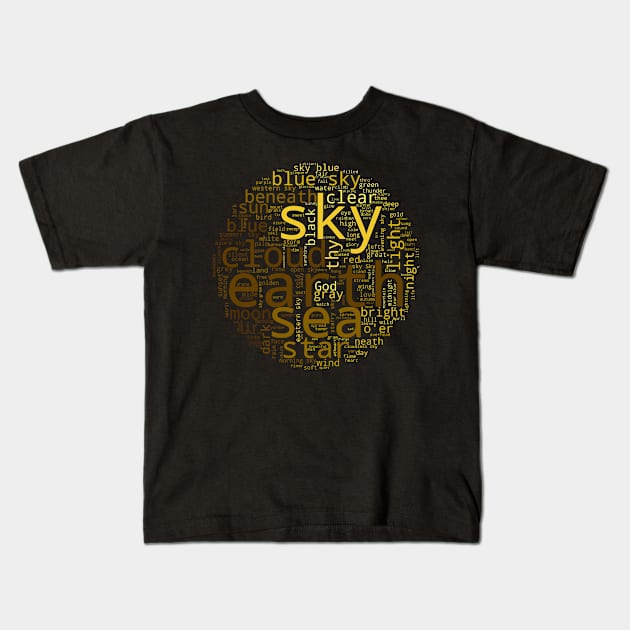 Sky Earth Sea (7) Kids T-Shirt by The Glass Pixel